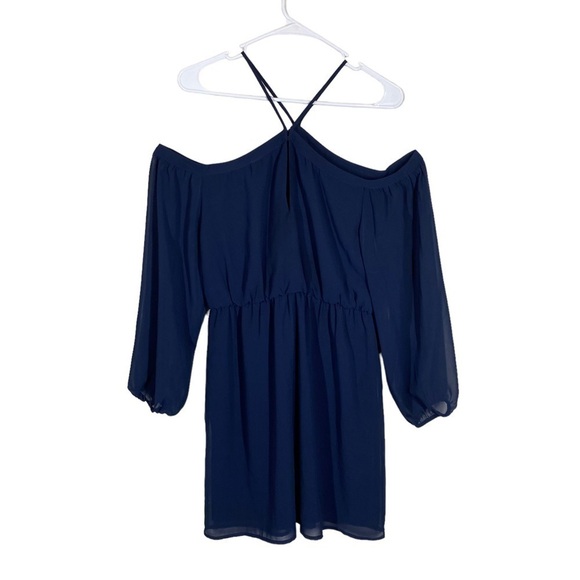 WAYF Halter Navy Blue Dress - Picture 2 of 9